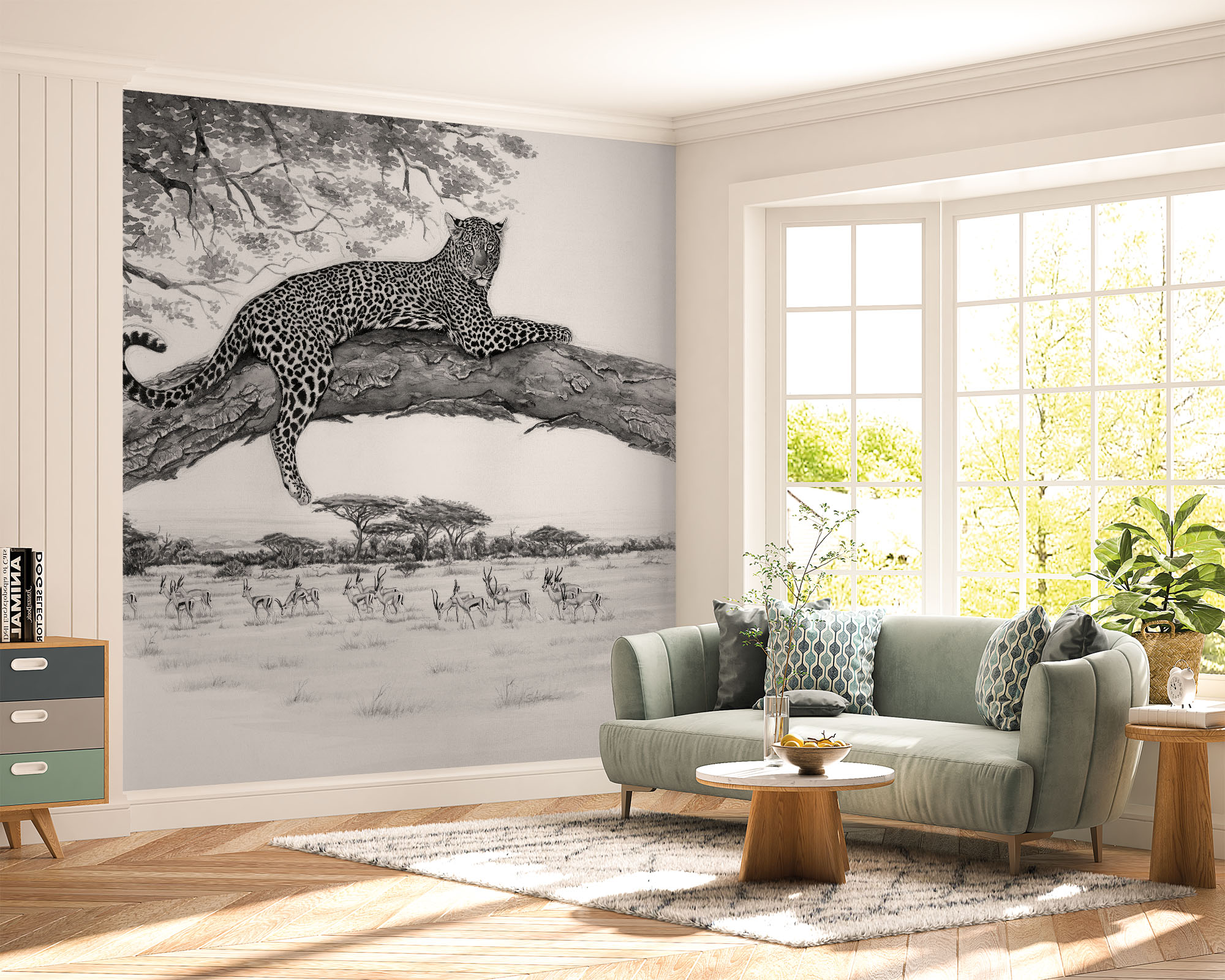 deco-murale-papier-peint-panoramique-animaux-afrique-leopard-panthere2-monochrome