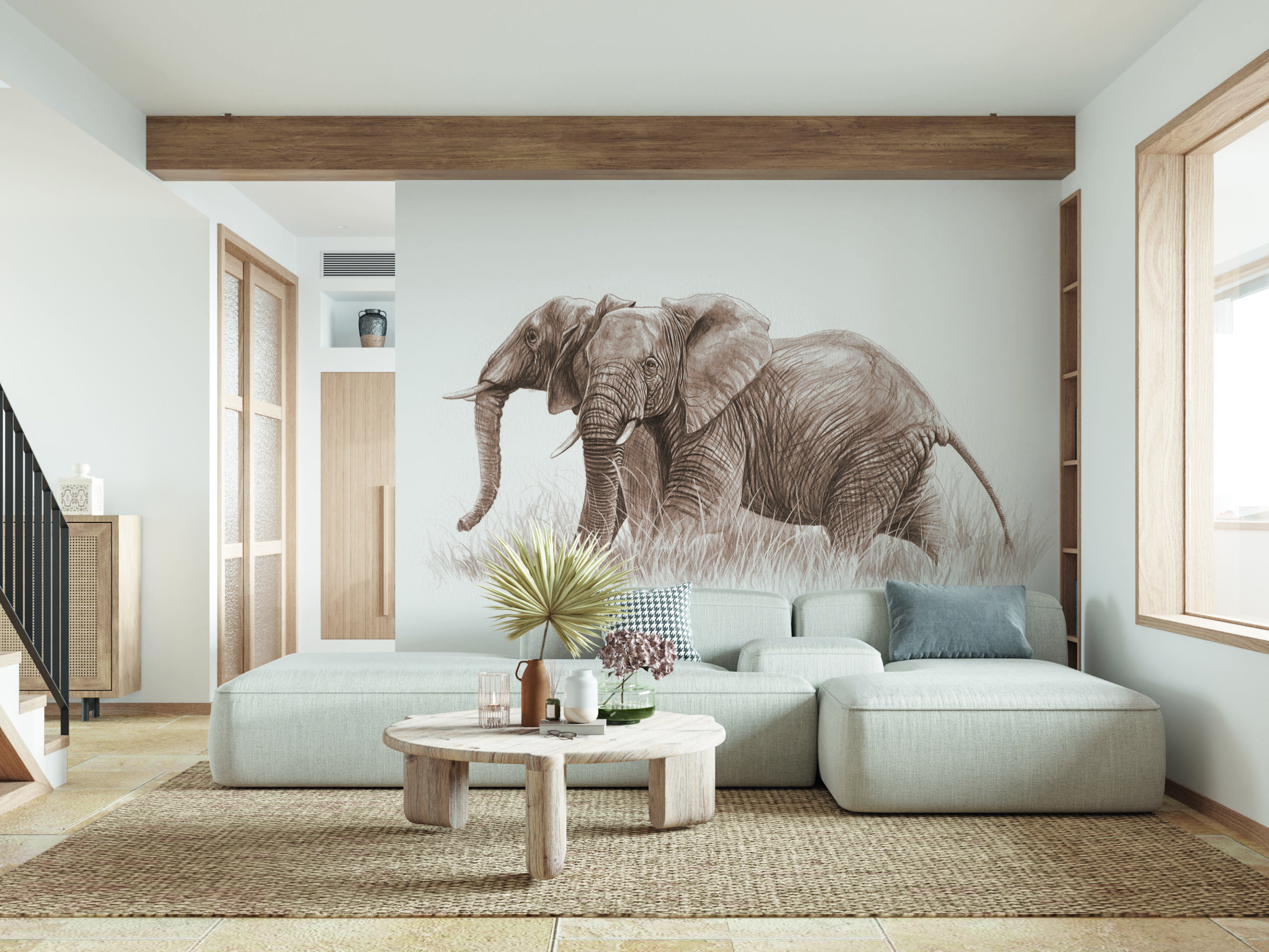decoration-murale-papier-peint-panoramique-elephant-savane-animaux-afrique